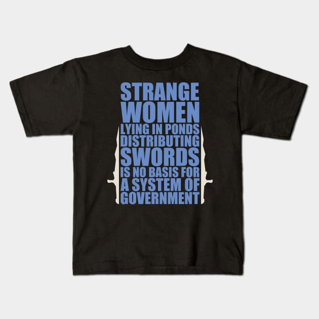 holy-grail Strange women lying in ponds distributing swords Kids T-Shirt by Duhkan Painting